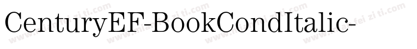 CenturyEF-BookCondItalic字体转换
