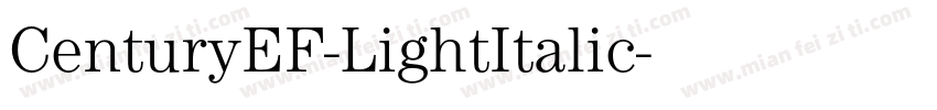 CenturyEF-LightItalic字体转换