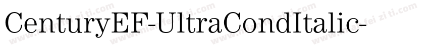 CenturyEF-UltraCondItalic字体转换