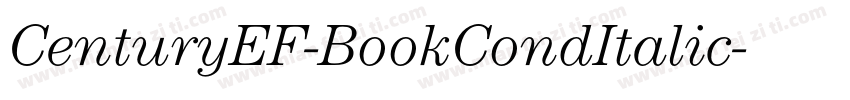 CenturyEF-BookCondItalic字体转换