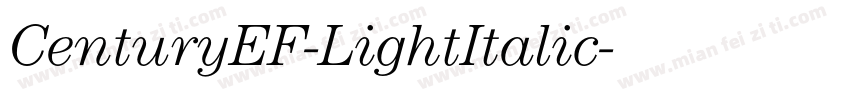 CenturyEF-LightItalic字体转换