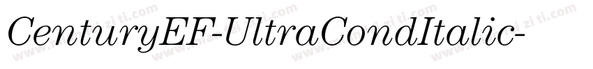 CenturyEF-UltraCondItalic字体转换