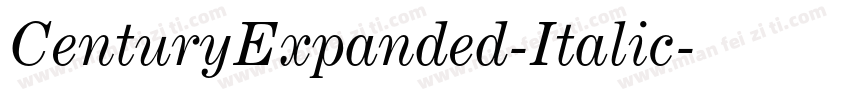 CenturyExpanded-Italic字体转换