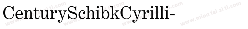 CenturySchibkCyrilli字体转换