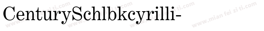 CenturySchlbkcyrilli字体转换