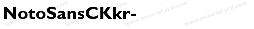 NotoSansCKkr字体转换