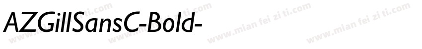 AZGillSansC-Bold字体转换