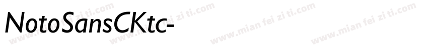 NotoSansCKtc字体转换