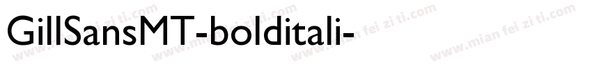 GillSansMT-bolditali字体转换