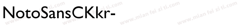 NotoSansCKkr字体转换