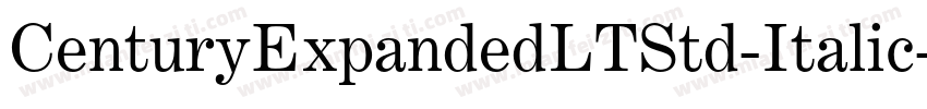 CenturyExpandedLTStd-Italic字体转换