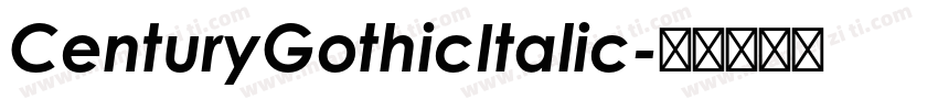 CenturyGothicItalic字体转换
