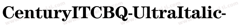 CenturyITCBQ-UltraItalic字体转换
