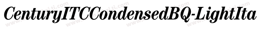 CenturyITCCondensedBQ-LightItalic字体转换