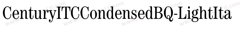 CenturyITCCondensedBQ-LightItalic字体转换