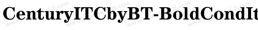 CenturyITCbyBT-BoldCondItalic字体转换