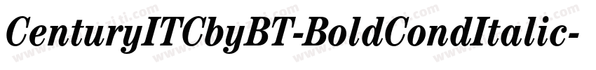 CenturyITCbyBT-BoldCondItalic字体转换
