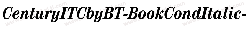 CenturyITCbyBT-BookCondItalic字体转换
