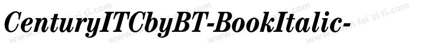 CenturyITCbyBT-BookItalic字体转换