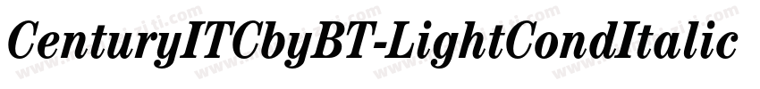 CenturyITCbyBT-LightCondItalic字体转换
