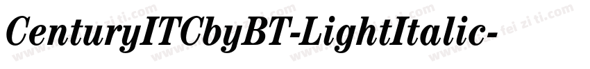 CenturyITCbyBT-LightItalic字体转换
