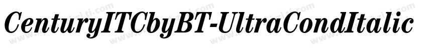 CenturyITCbyBT-UltraCondItalic字体转换