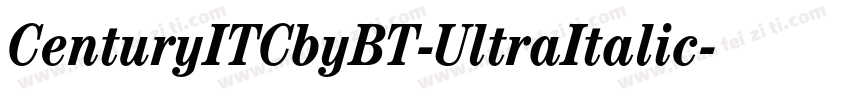 CenturyITCbyBT-UltraItalic字体转换