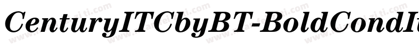 CenturyITCbyBT-BoldCondItalic字体转换
