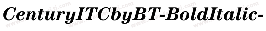 CenturyITCbyBT-BoldItalic字体转换