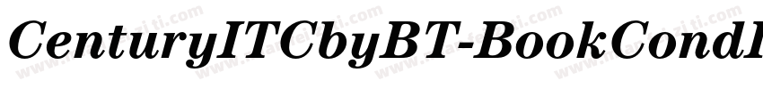 CenturyITCbyBT-BookCondItalic字体转换