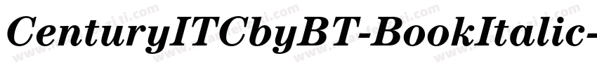 CenturyITCbyBT-BookItalic字体转换