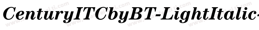 CenturyITCbyBT-LightItalic字体转换