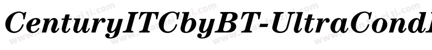 CenturyITCbyBT-UltraCondItalic字体转换