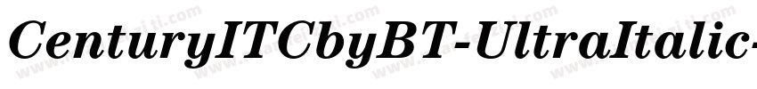 CenturyITCbyBT-UltraItalic字体转换