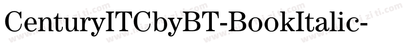 CenturyITCbyBT-BookItalic字体转换
