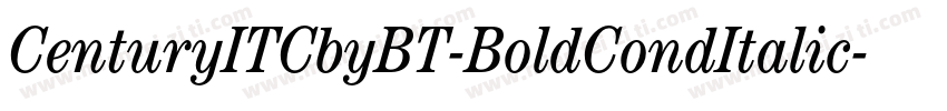 CenturyITCbyBT-BoldCondItalic字体转换