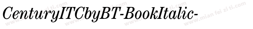 CenturyITCbyBT-BookItalic字体转换