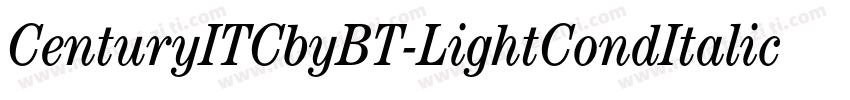 CenturyITCbyBT-LightCondItalic字体转换