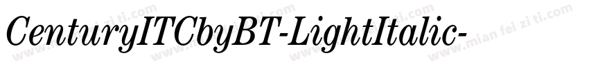 CenturyITCbyBT-LightItalic字体转换