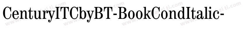 CenturyITCbyBT-BookCondItalic字体转换