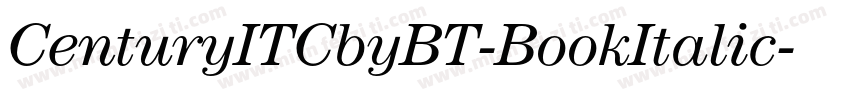 CenturyITCbyBT-BookItalic字体转换
