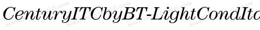 CenturyITCbyBT-LightCondItalic字体转换