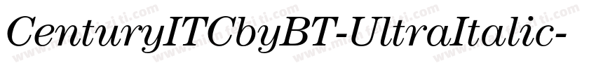 CenturyITCbyBT-UltraItalic字体转换