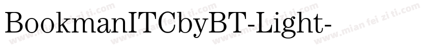 BookmanITCbyBT-Light字体转换