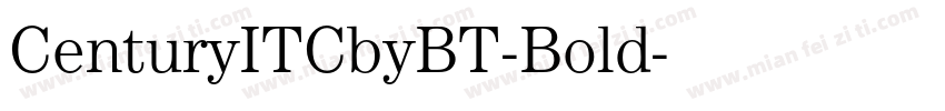 CenturyITCbyBT-Bold字体转换
