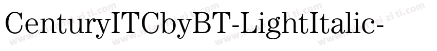 CenturyITCbyBT-LightItalic字体转换