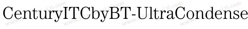 CenturyITCbyBT-UltraCondensed字体转换