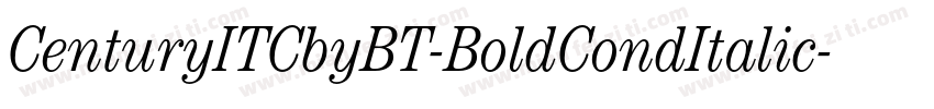 CenturyITCbyBT-BoldCondItalic字体转换