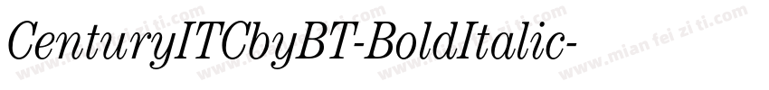 CenturyITCbyBT-BoldItalic字体转换