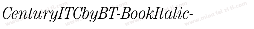 CenturyITCbyBT-BookItalic字体转换